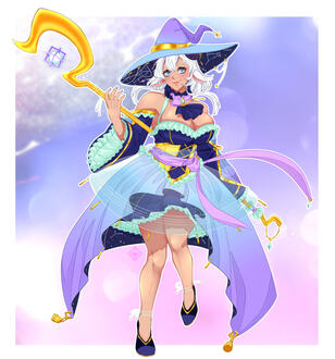 Chaim standee with her staff.